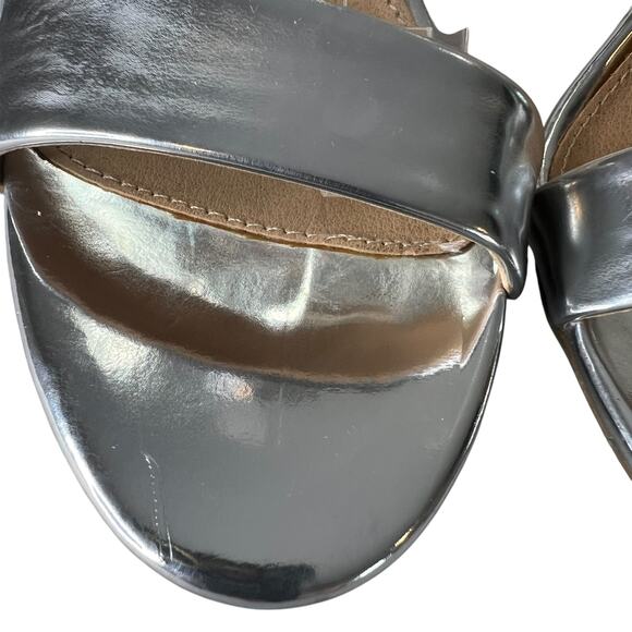 Candie's Open Toe Metallic Pumps Ankle Strap  Evening Formal Party Shoe 6.5 - Picture 5 of 11